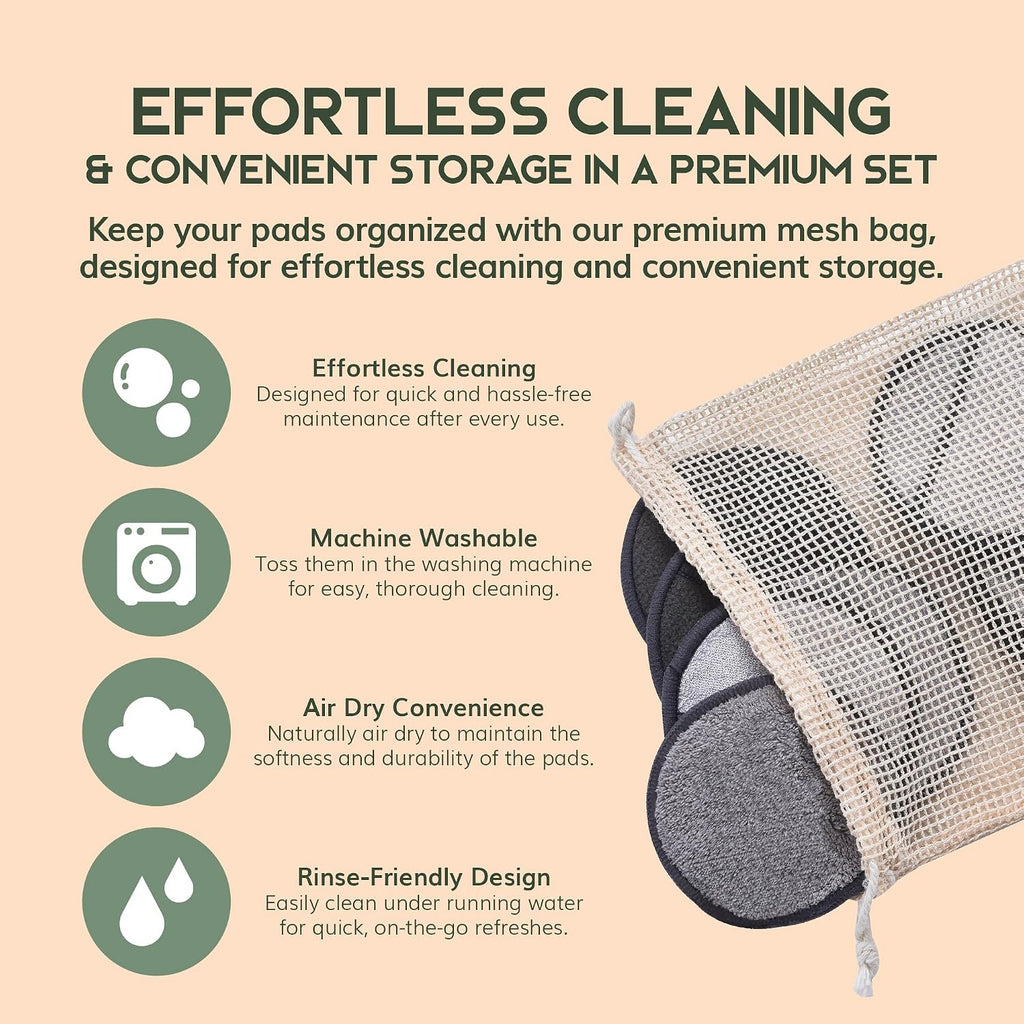 Greenzla Reusable Makeup Remover Pads – 18 Pack – view 6