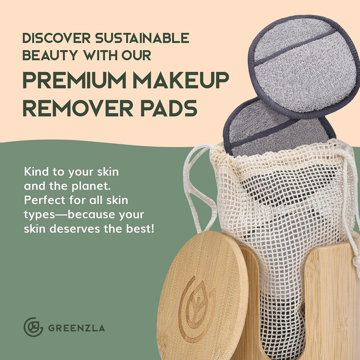 Greenzla Reusable Makeup Remover Pads – 18 Pack – view 8