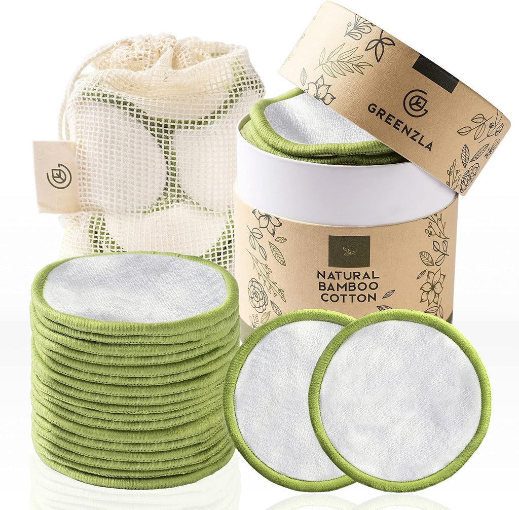 Greenzla Reusable Makeup Remover Pads – 18 Pack