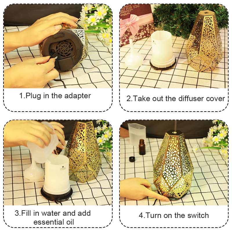 Elegant Iron Essential Oil Diffuser