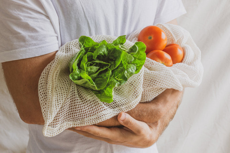Reusable Cotton Grocery Mesh Bags - 5 Bags