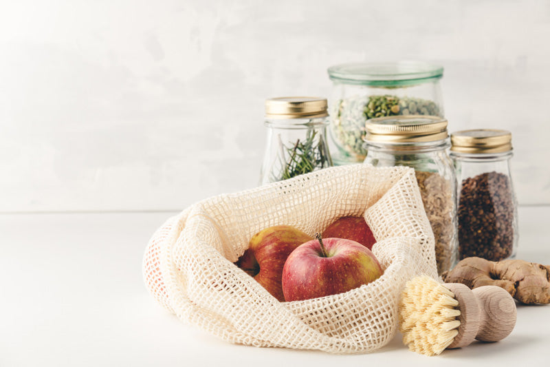 Reusable Cotton Grocery Mesh Bags - 5 Bags