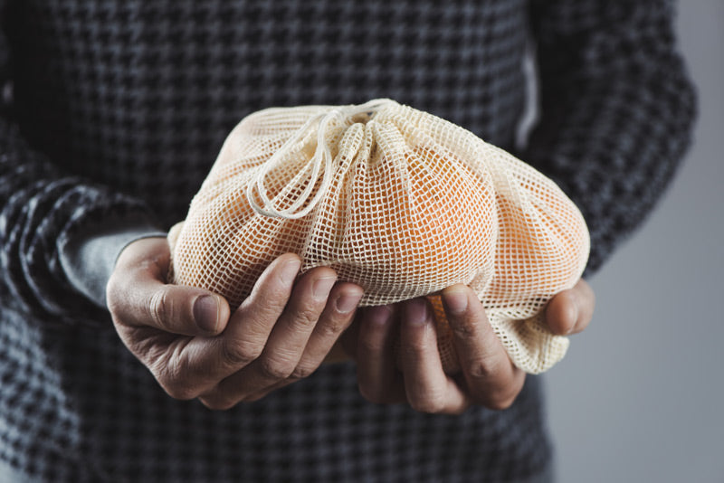 Reusable Cotton Grocery Mesh Bags - 5 Bags