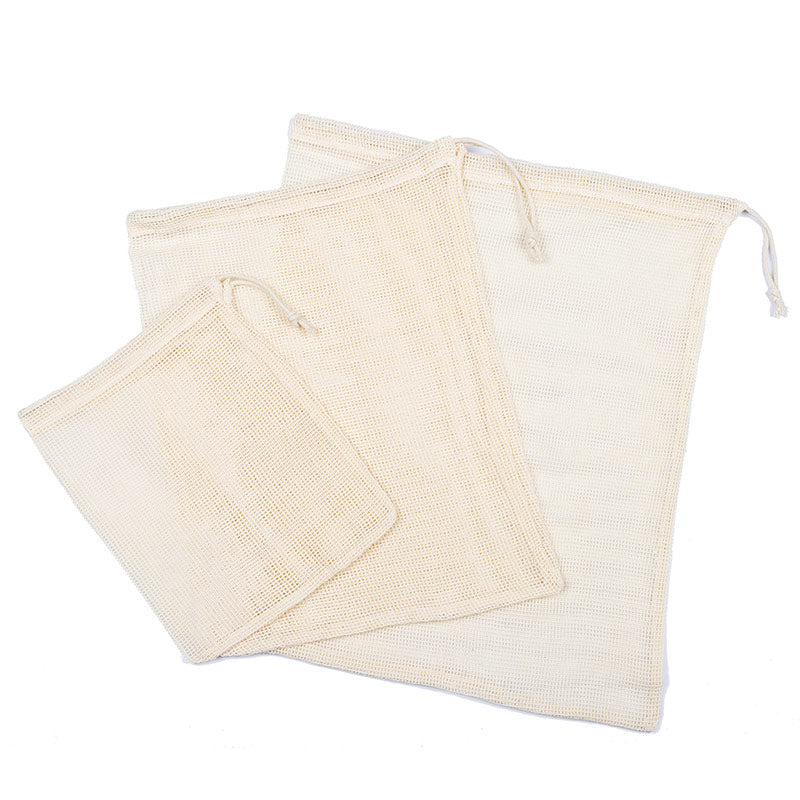 Reusable Cotton Grocery Mesh Bags - 5 Bags
