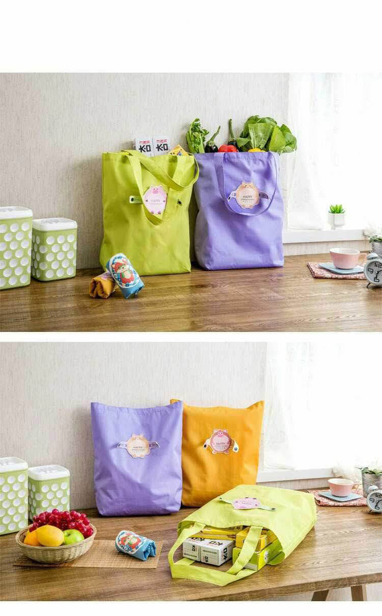 Creative Cartoon Foldable Portable Shopping Bag