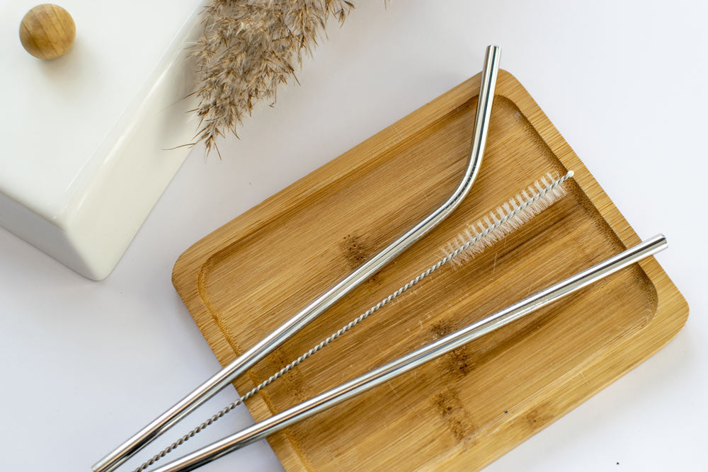 8 Pack Reusable Stainless Steel Drinking Straws