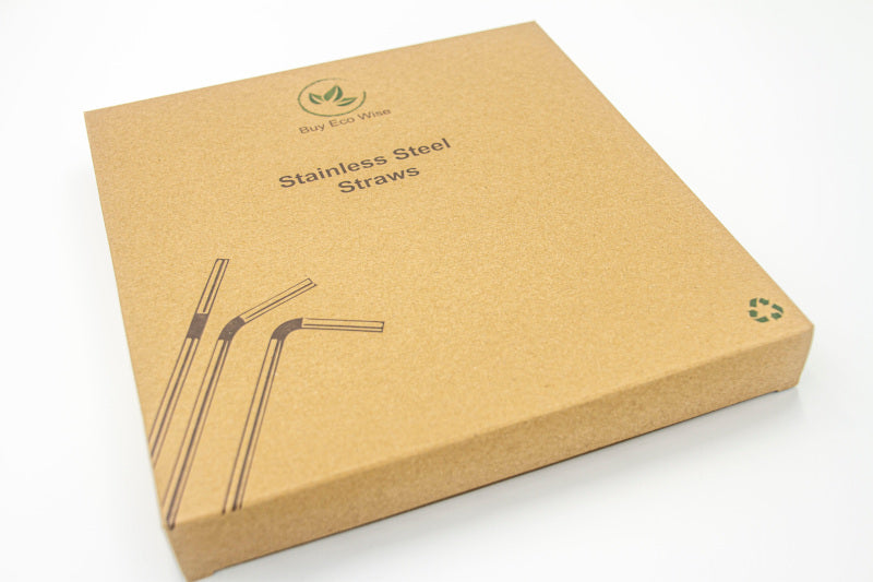 Bent Stainless Steel Reusable Drinking Straws 25 Pack