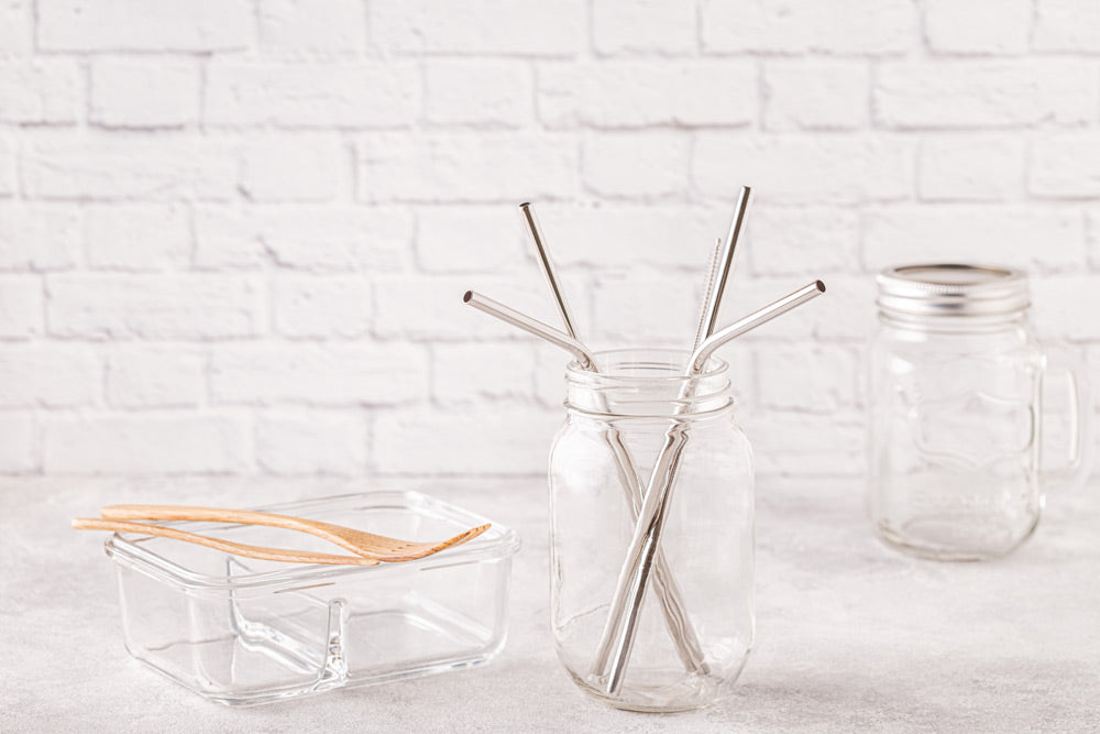 2 Pack Reusable Stainless Steel Drinking Straws