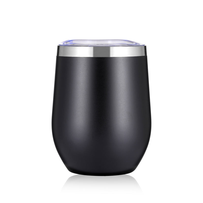 Black Insulated Wine Tumblers 2-Pack 355ml