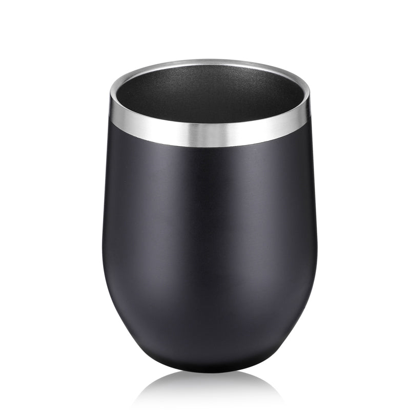 Black Insulated Wine Tumblers 2-Pack 355ml