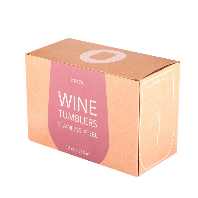 Rose Gold Insulated Wine Tumbler 2-Pack 355ml