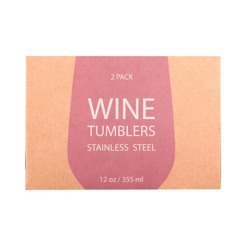 Rose Gold Insulated Wine Tumbler 2-Pack 355ml