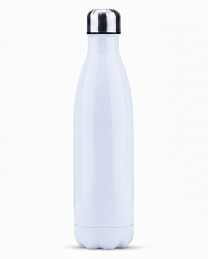 Insulated water bottle, shown from the front against a white background.