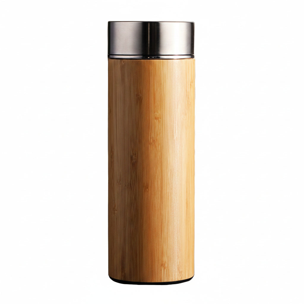 Bamboo and Stainless Steel Water Bottle 500ml