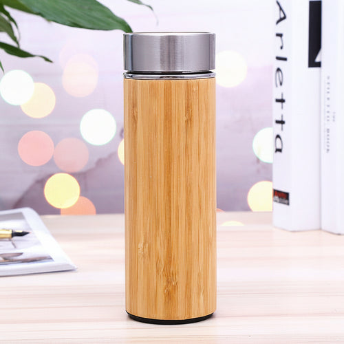 Bamboo and Stainless Steel Water Bottle 500ml