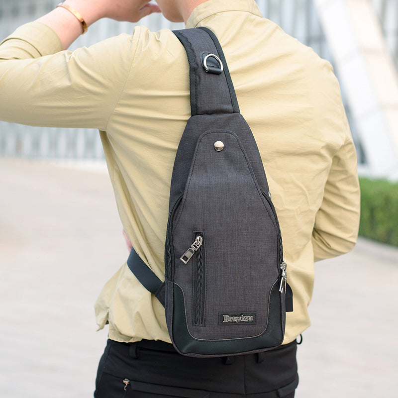 Cross Body Sling Bag Backpack with USB Charge