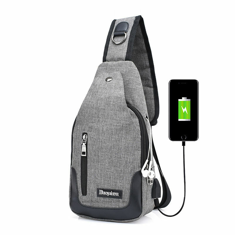 Cross Body Sling Bag Backpack with USB Charge