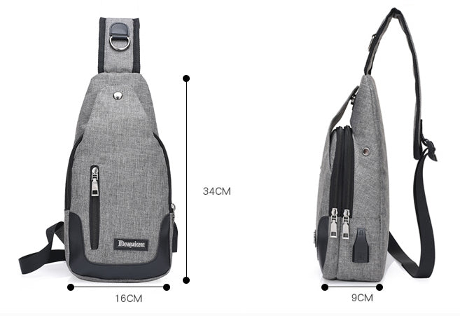 Cross Body Sling Bag Backpack with USB Charge