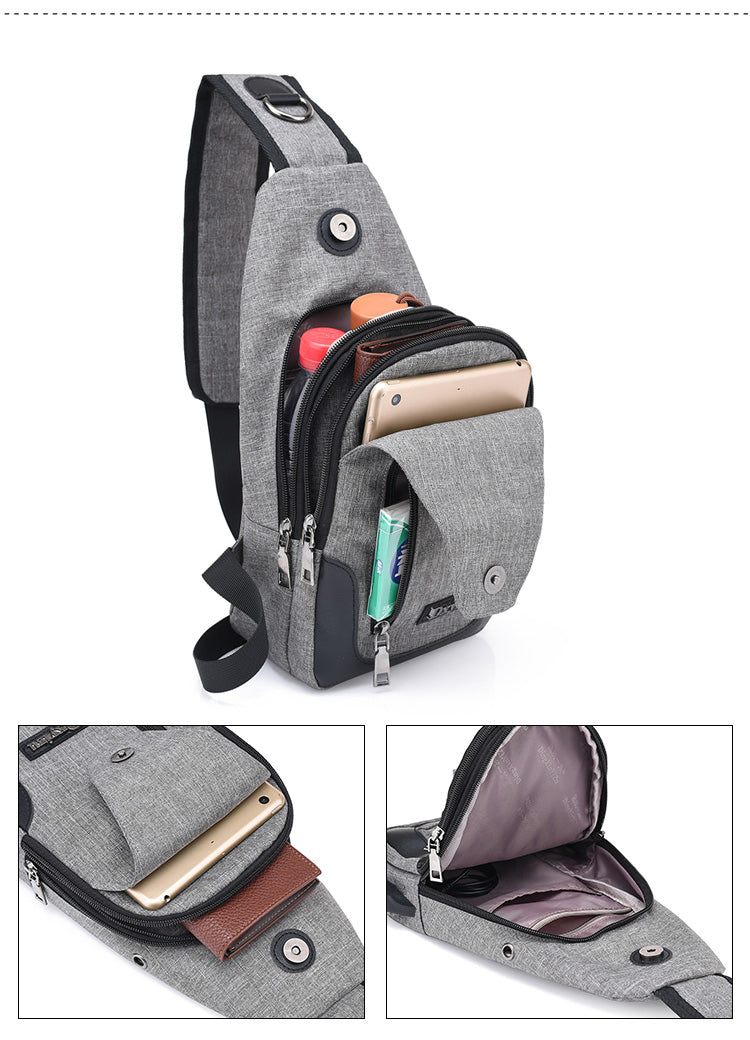 Cross Body Sling Bag Backpack with USB Charge