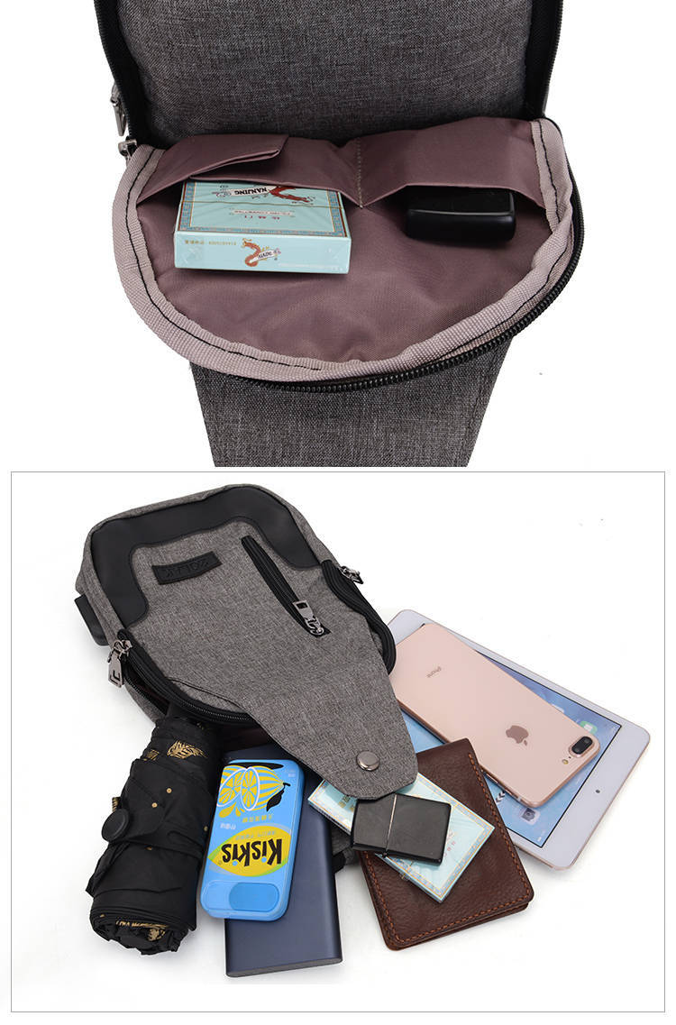 Cross Body Shoulder Sling Bag with USB Charge