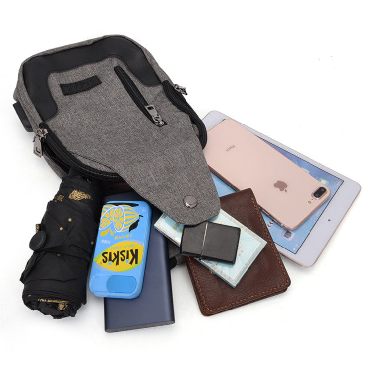 Cross Body Shoulder Sling Bag with USB Charge