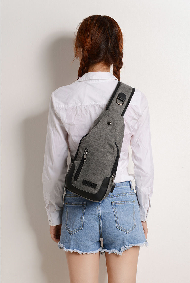 Cross Body Shoulder Sling Bag with USB Charge
