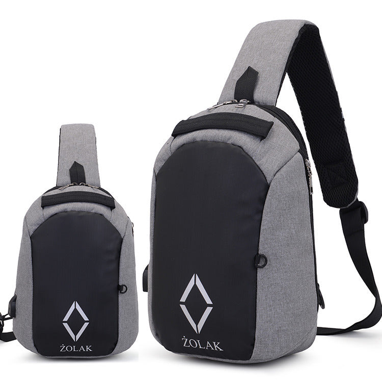 Cross Body Messenger Sling Bag with USB Charge