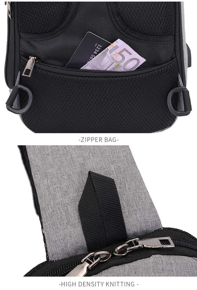 Cross Body Messenger Sling Bag with USB Charge