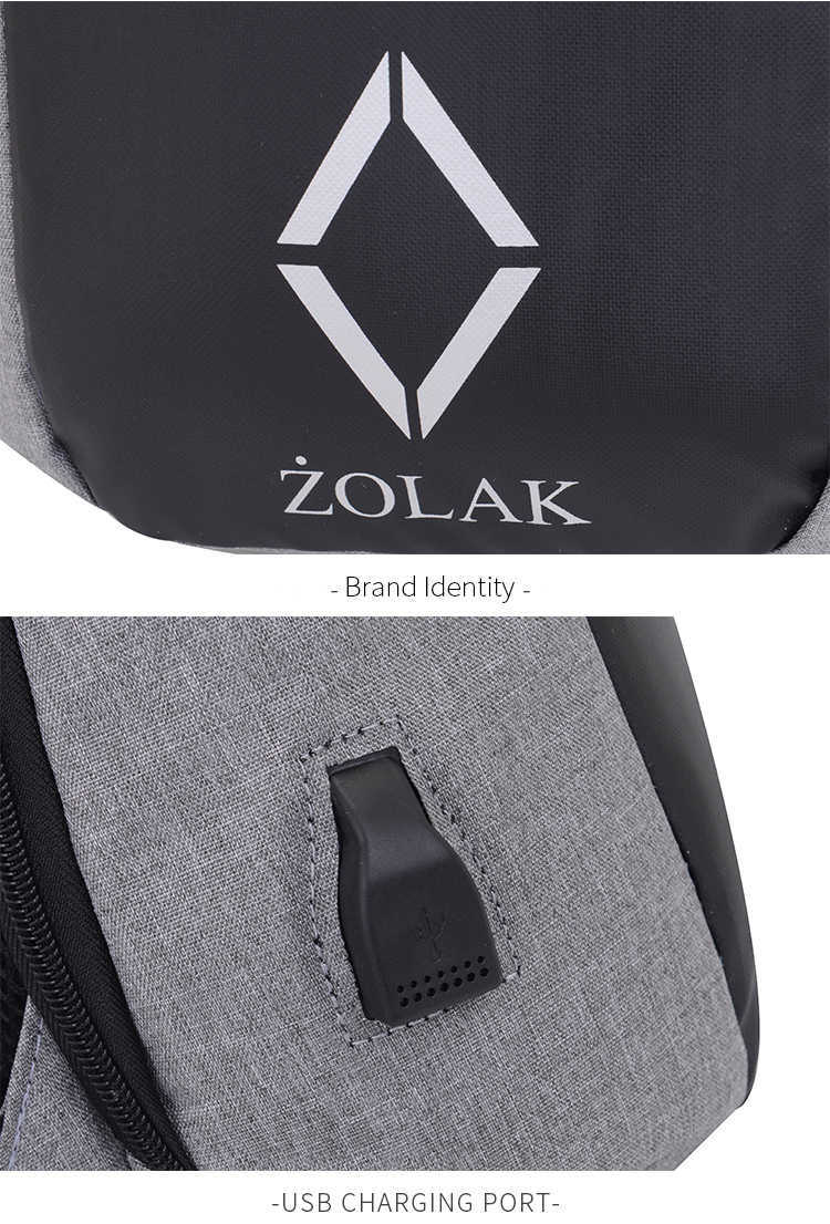Cross Body Messenger Sling Bag with USB Charge