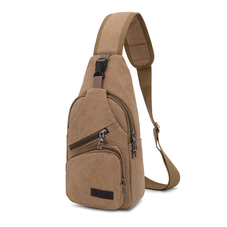 Single Strap Canvas Sling Messenger Cross Body Bag