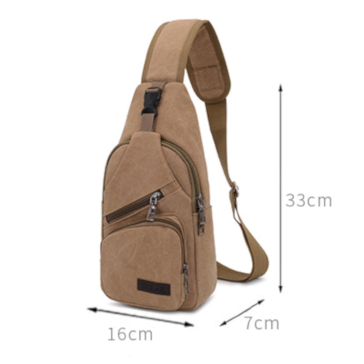 Single Strap Canvas Sling Messenger Cross Body Bag