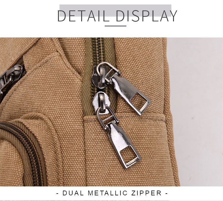 Single Strap Canvas Sling Messenger Cross Body Bag