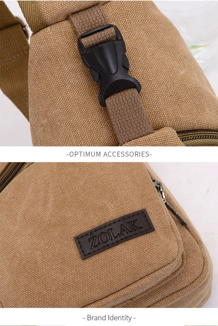 Single Strap Canvas Sling Messenger Cross Body Bag