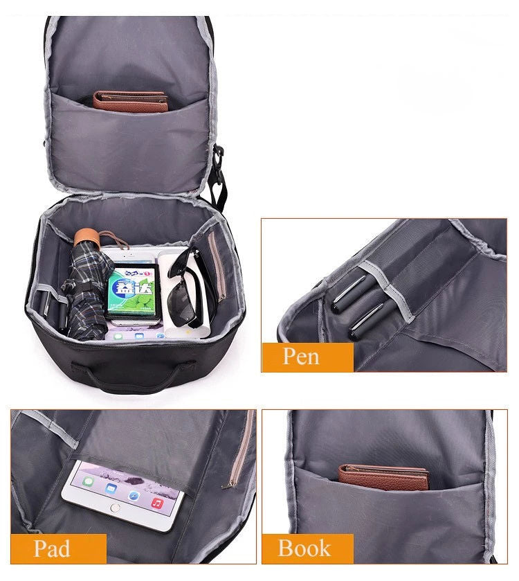 Anti-Theft Sports Shoulder Chest Bag with USB Charge