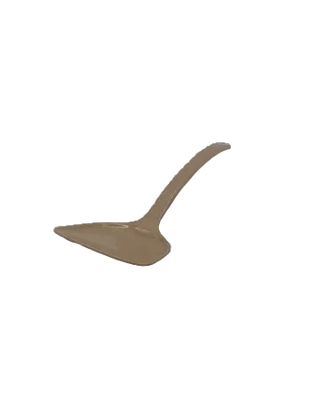 A single beige rice-husk spatula with a long handle, shown on a plain white background.