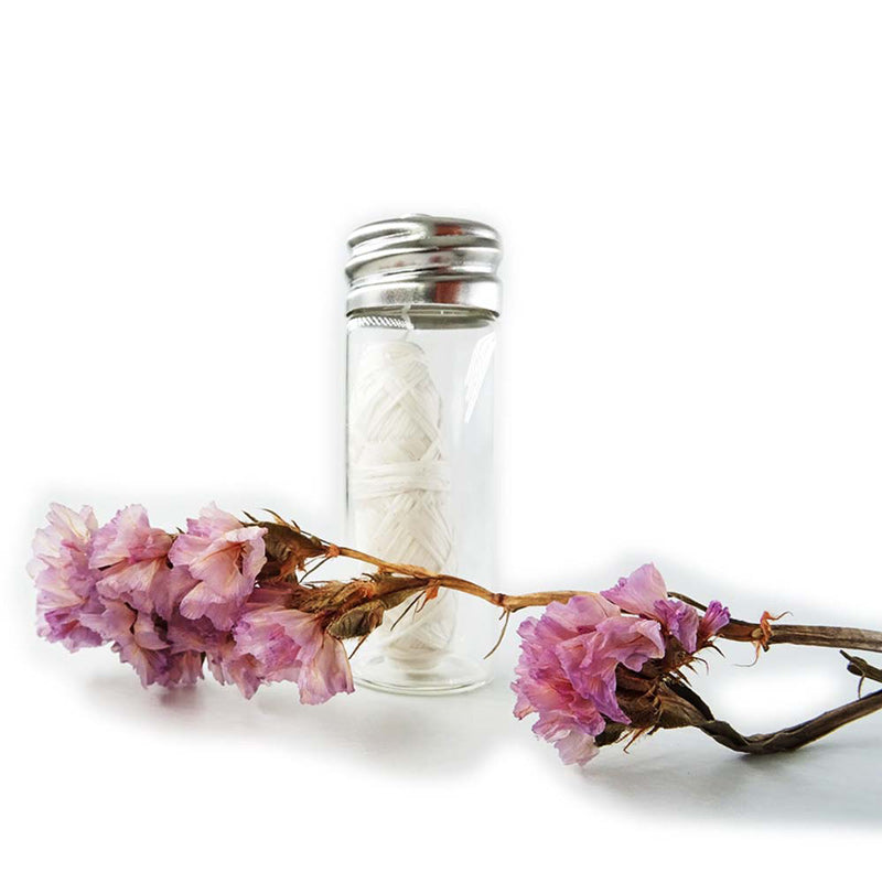 Natural Silk Dental Floss in Glass Bottle