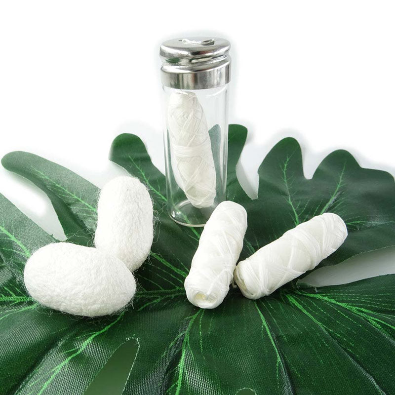 Natural Silk Dental Floss in Glass Bottle