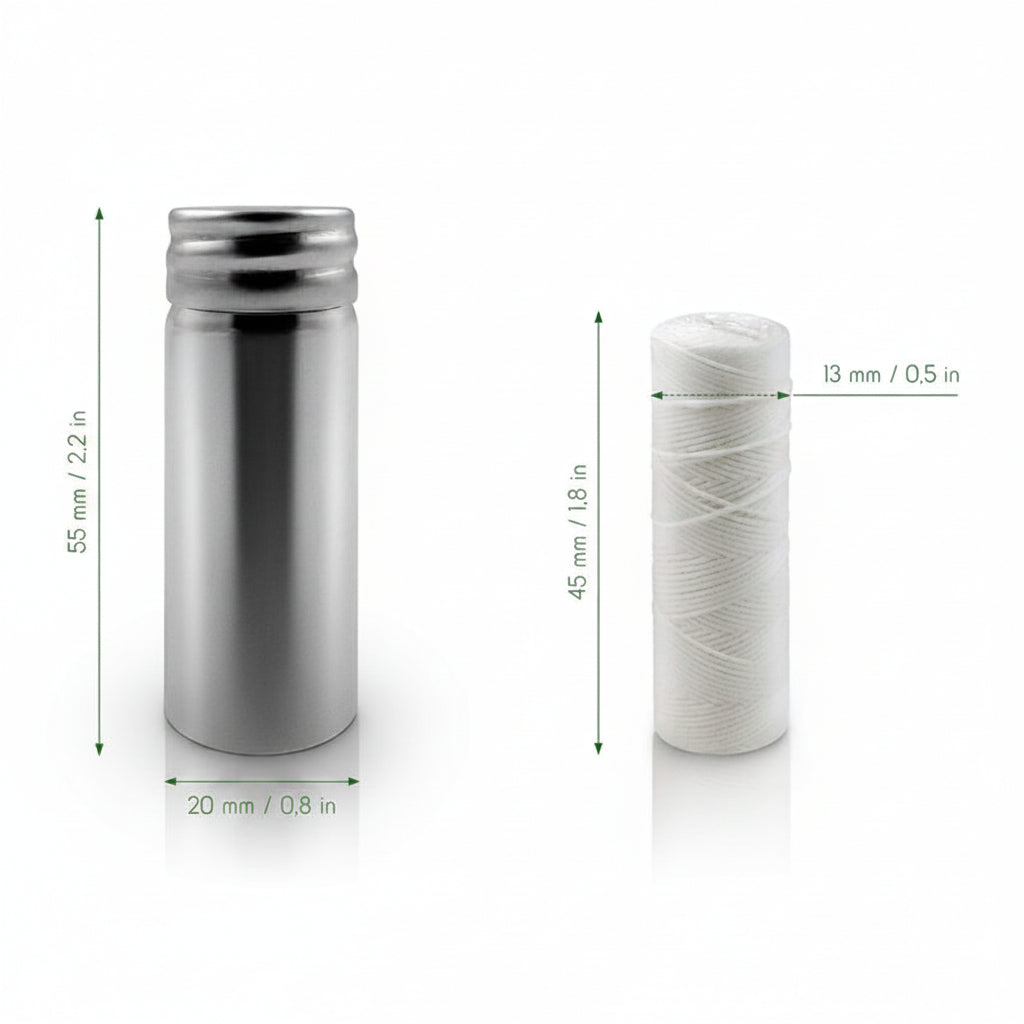 Natural Silk Dental Floss in Stainless Steel Bottle