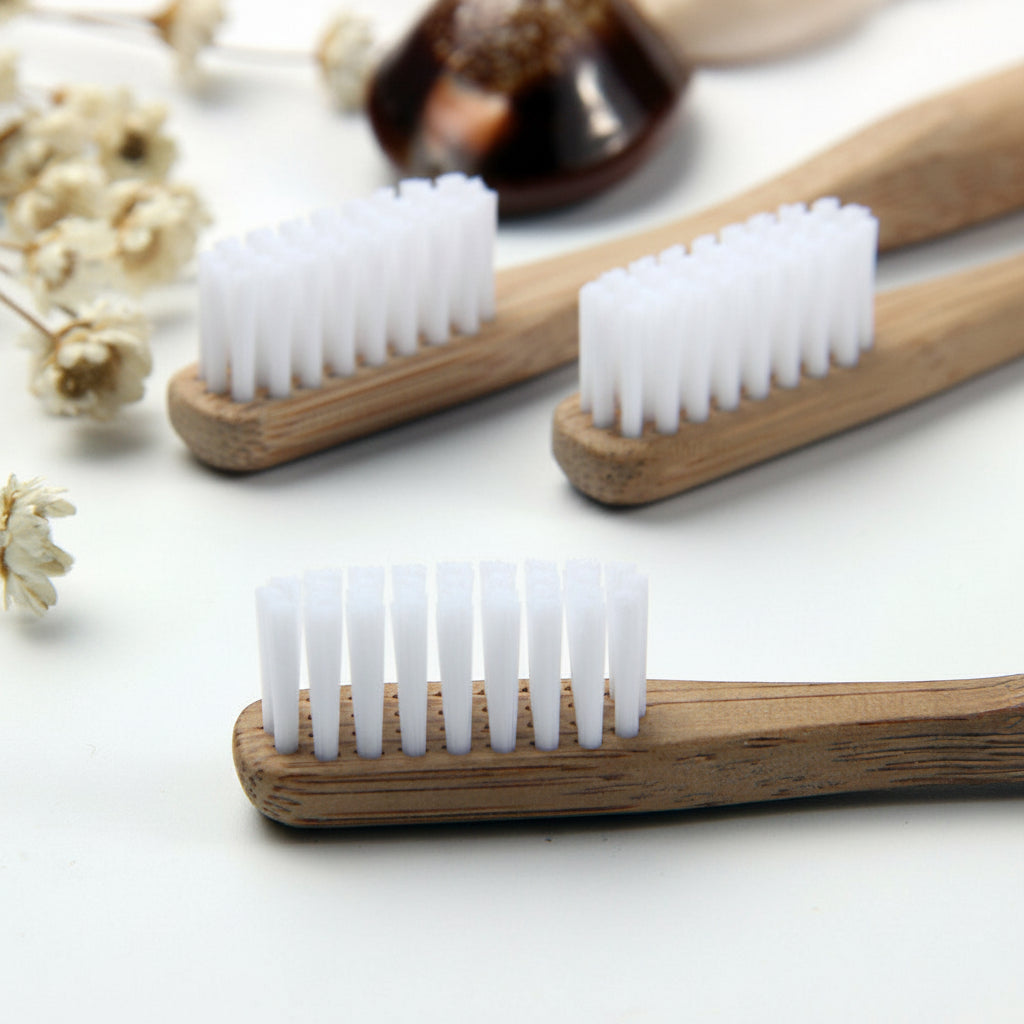 Soft Flat Bristle Bamboo Toothbrush