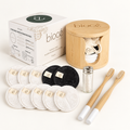 Eco Bathroom Reset Bundle with makeup pads, floss and bamboo toothbrushes
