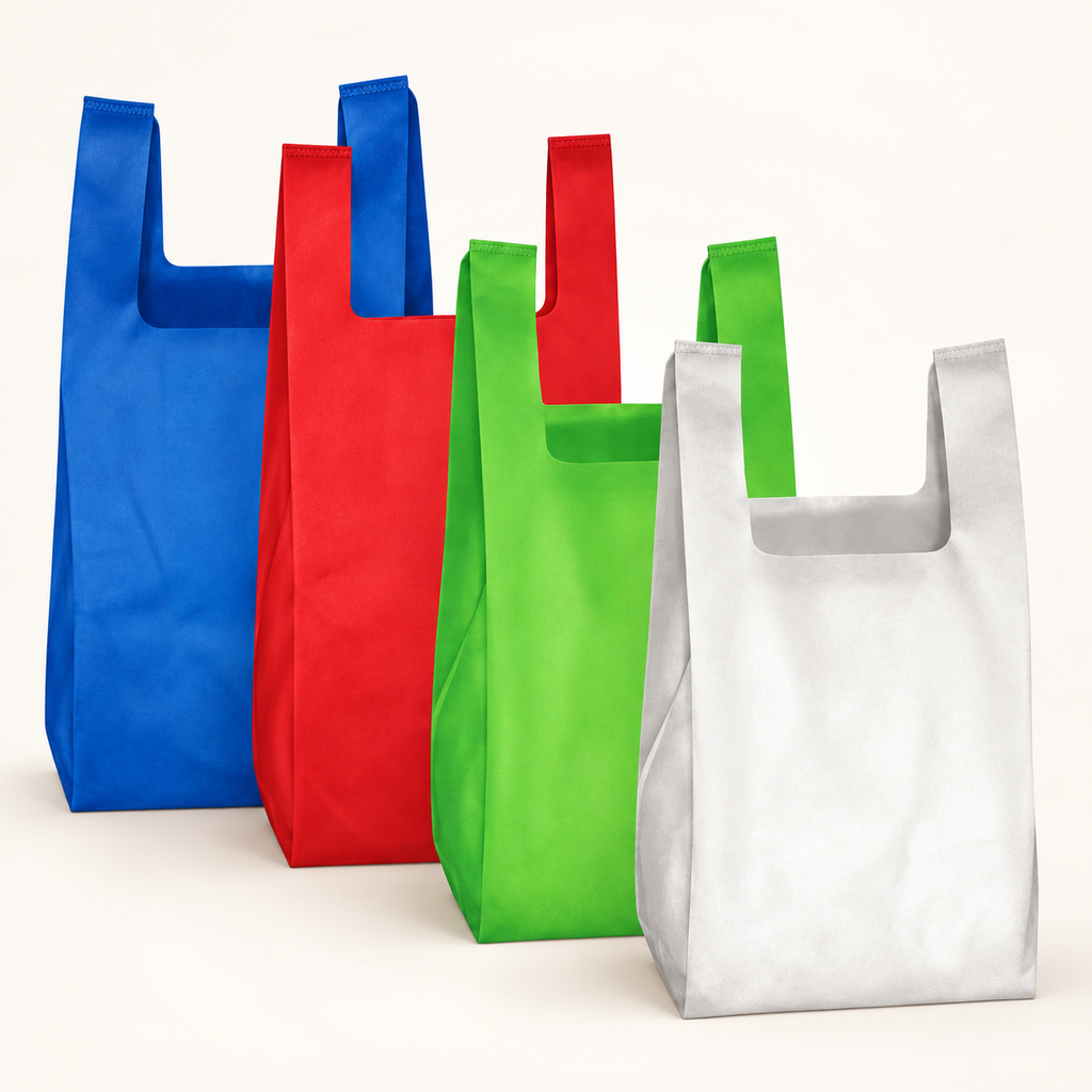Large Reusable Grocery Tote Multipacks in assorted colours