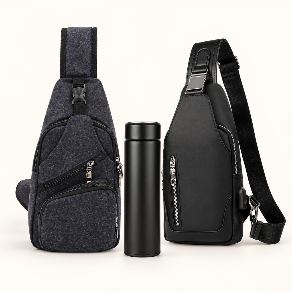 Premium Clearance Carry Kit with crossbody bag choices and slimline bottle